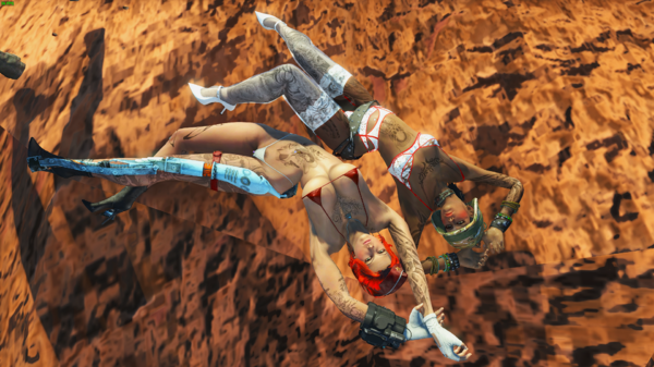 Алиса и её рабыня загорают.