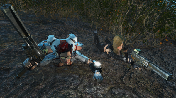 Алиса:-"Рокси пока лежи здесь и прикрывай".