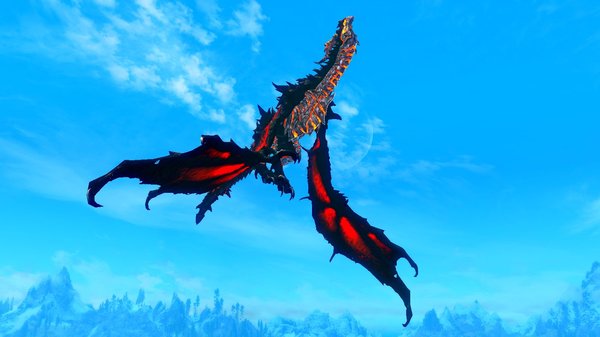 Алдуин в небе Скайрима.. SkyrimSE (сборка 6.0)