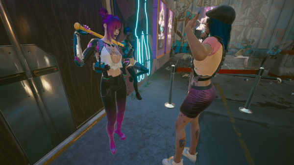 Охрана злачного заведения и Вика.