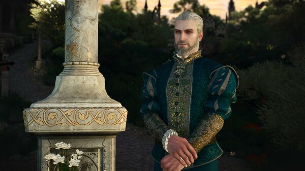 Геральт на приеме у княгини. Ведьмак III (сборка Торна)