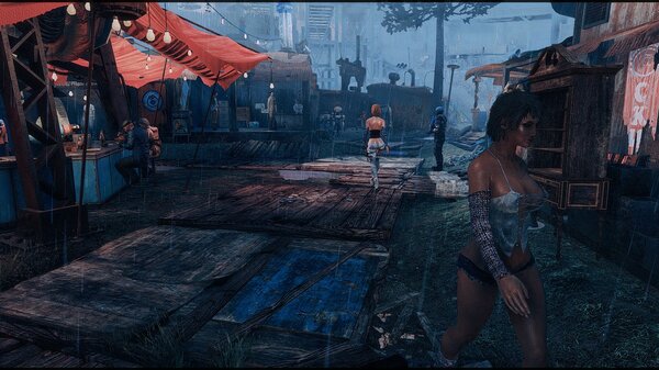 В Даймонд-сити дождливо.