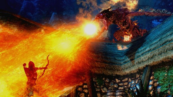 Напал дракон.. SkyrimSE (сборка 6.0)