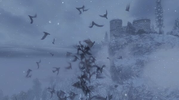 Полёт стаей летучих мышей..