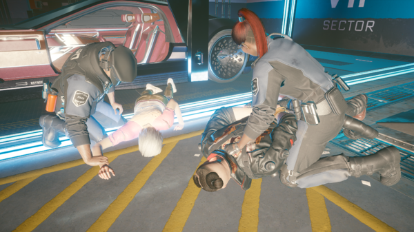 Полиция уложила Ви человека хотевшего ей помешать.