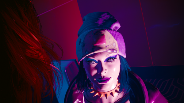 Ли с новым макияжем и глазными имплантами.