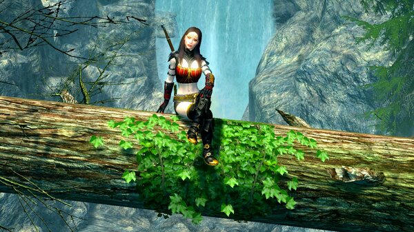 Велена над пропастью у водопада..