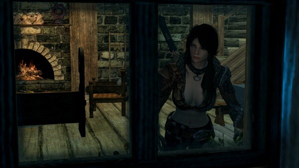 София в окне.. SkyrimSE (сборка 6.0)