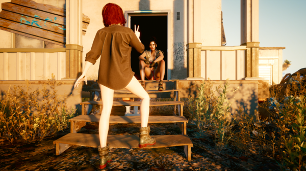 Ви и Панам утром после песчаной бури.