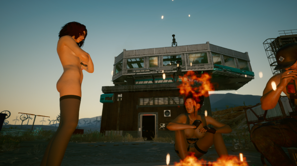 Нимб из пламени и занавес от костра.