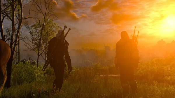 witcher3 Геральт и Весемир