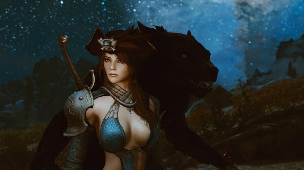 София и Эйран (вервольф). SkyrimSE (сборка 6.0)