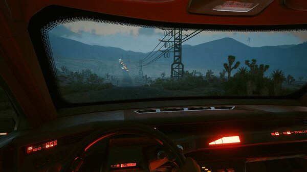 Пейзаж из кабины.. Cyberpunk 2077