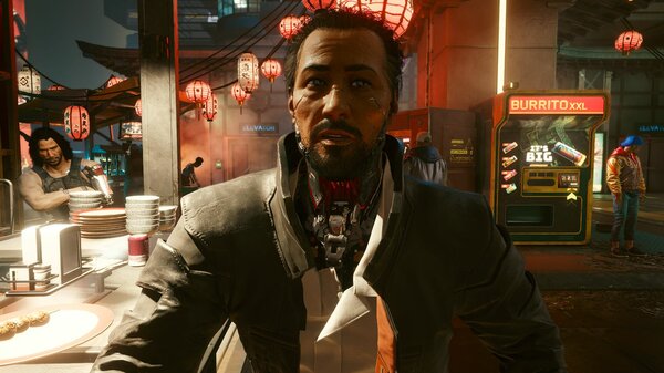 Япошка. Не помню имени. Cyberpunk 2077