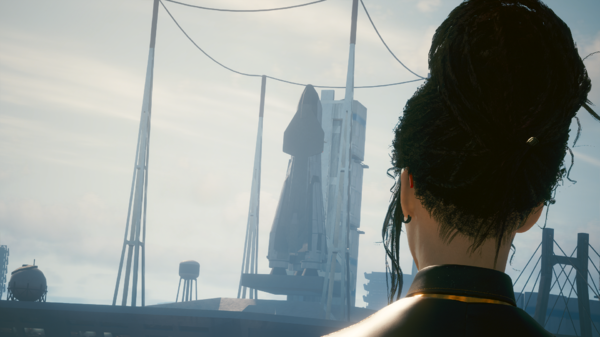 Ви увидела на морской платформе Спейс Шаттл.