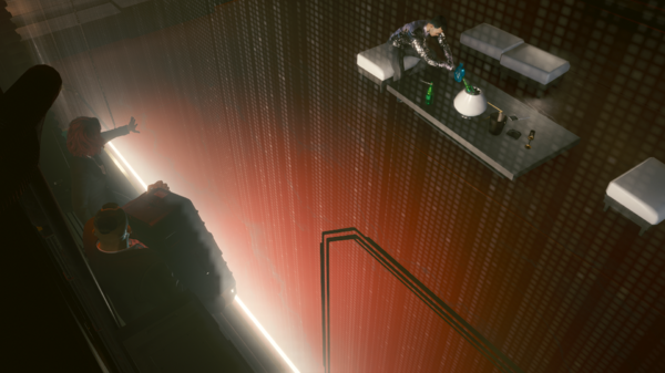 Вид от третьего лица Ви и Джеки.