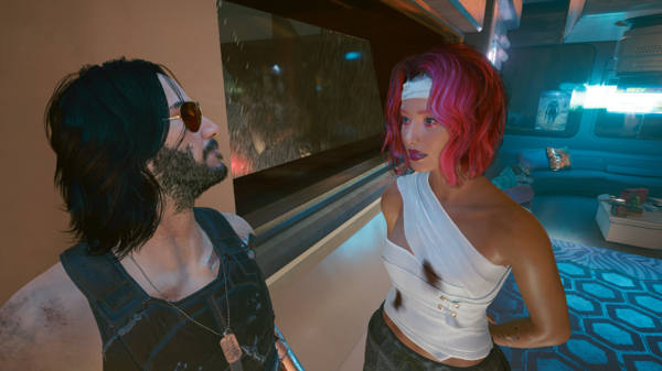 Раненая Ви и Джонни.