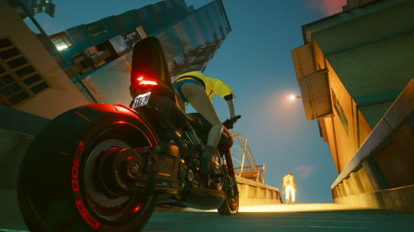 Пришлось ехать по лестнице.