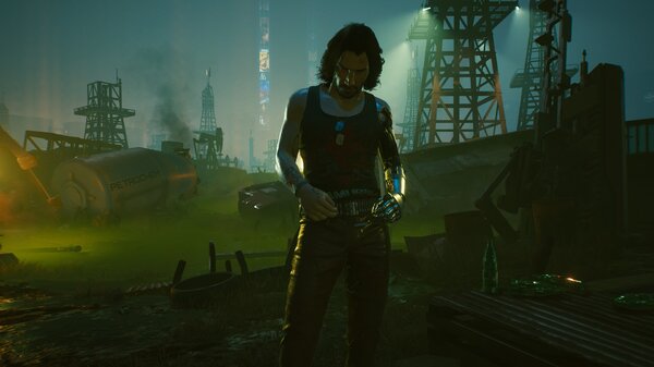 Cyberpunk 2077 у могилы Джонни