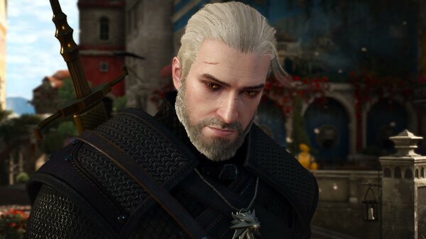 Геральт в старом городе.. Ведьмак III (сборка Торна)