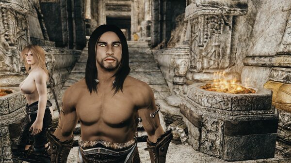 Эйран и Белла в Маркарте.. SkyrimSE (сборка 6.0)