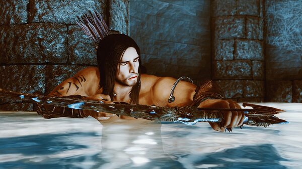 Эйран в воде притаился.. SkyrimSE (сборка 6.0)