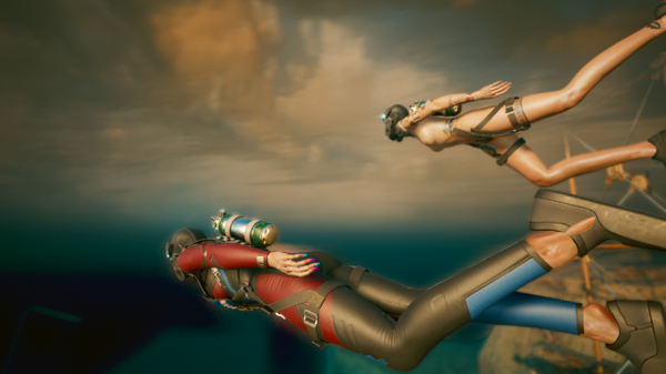 Ви и Джуди - погружение на глубину.