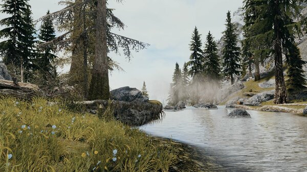 Пасмурный пейзаж.. Skyrim SE (сборка 7.0)