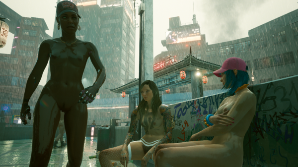 Прохожая, Ви и Голубая Луна.