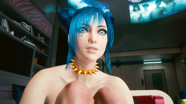 Блю Мун отдыхает в квартире Ви.