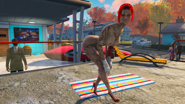 Алиса у бассейна.