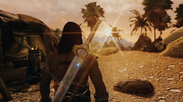 Эйран пришёл к каджитам для торговли.