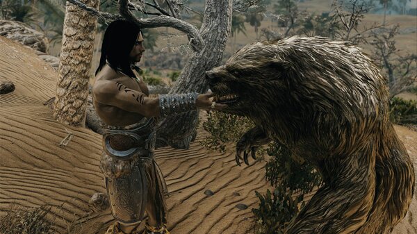 Эйран и медведь.. Skyrim SE (Тропики 7.0)