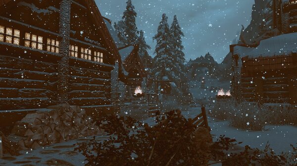 Снегопад.. SkyrimSE (сборка 6.0)
