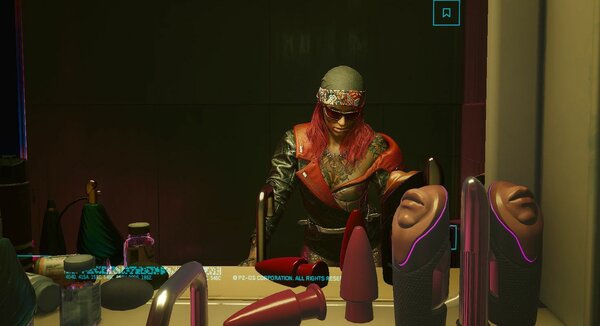 Возле зеркала в барделе.. Cyberpunk 2077