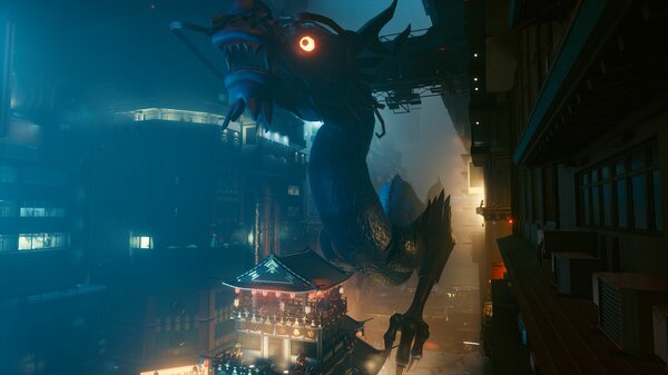 Дракон на улице Найт-сити.. Cyberpunk 2077