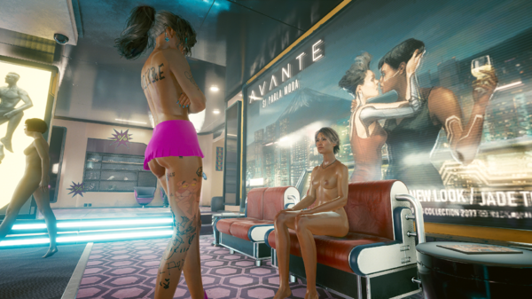 Ли и Ви в магазине одежды.