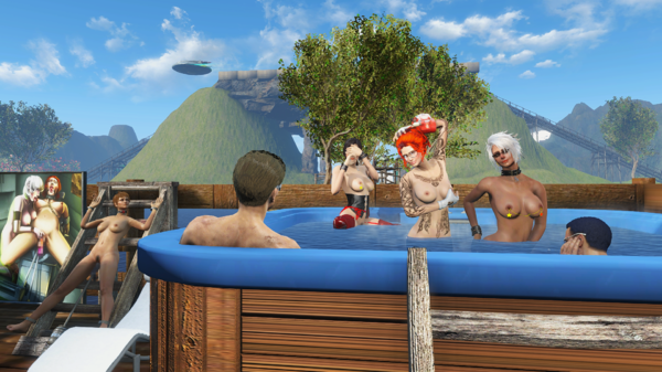 Маккриди и Престон в джакузи.