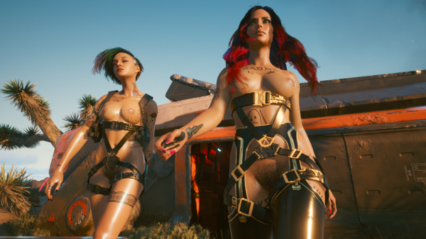 Джуди и Ви у сбитого ави.