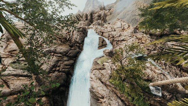 ПЕЙЗАЖ. Высокогорная река.