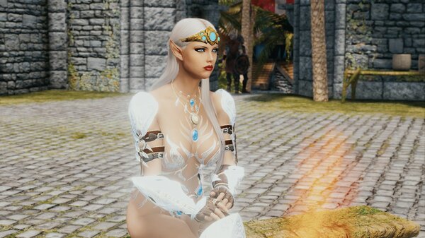 Эллайна на крепостной площади в Солитьюде..