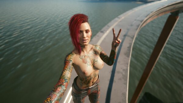 Селфи на телефон. Cyberpunk 2077