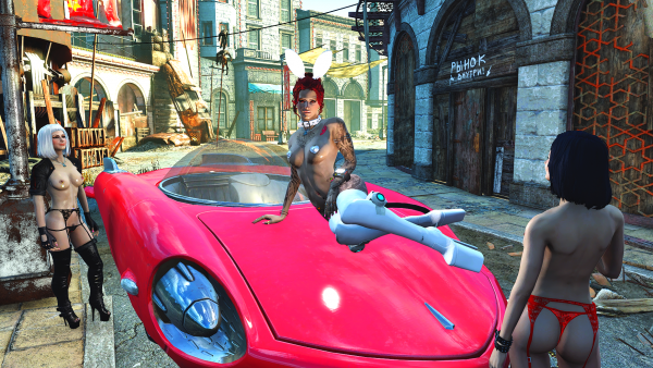 Vamp-Крольчиха на своей любимой машине.