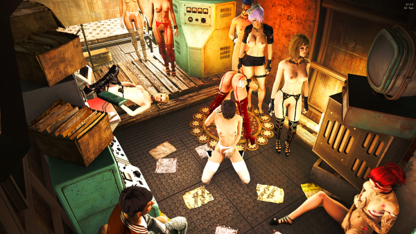 Vamp принесла Трэвису выпивки.