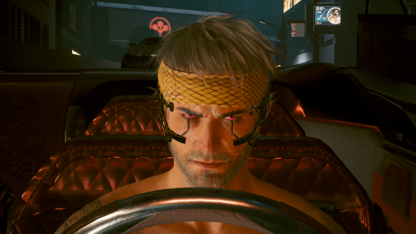 V-Vamp и Джуди катаются по ночному Найт-Сити.