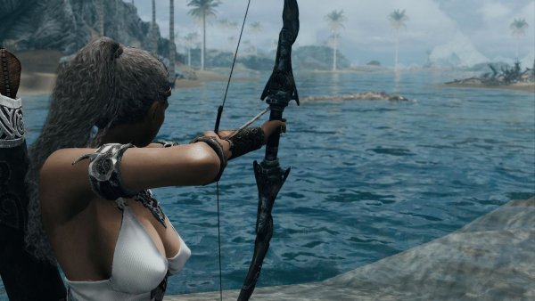 НИКА стреляет в монстра ) SKYRIM AE (сборка 10)