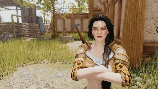 Рия: "Так, не подглядывай!" Skyrim SE (Тропики 7.0)