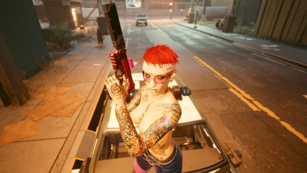 ..только с глушителем. Cyberpunk 2077