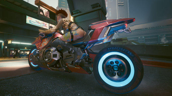 Ви на мотоциклах с неоновыми дисками.