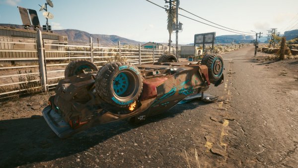 Перевернулась машинке )) Cyberpunk 2077